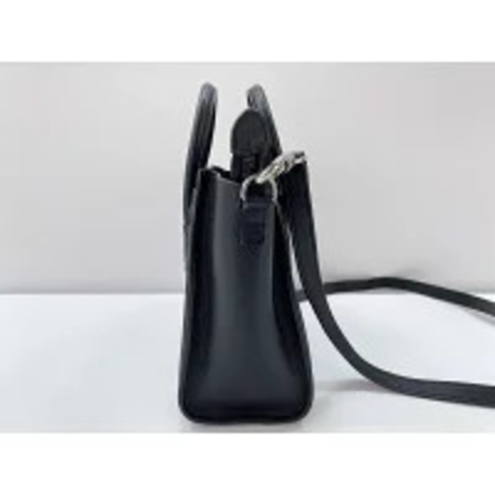 Celine Handbag Black Leather Tote Luggage Black